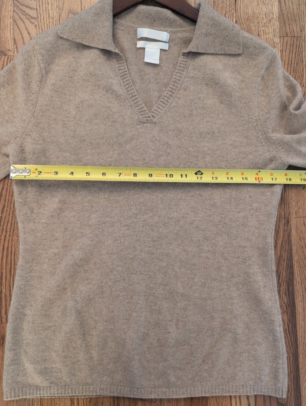 KEIRA cashmere Collar Tan Women's Sweater 100% Cashmere - Picture 6 of 6